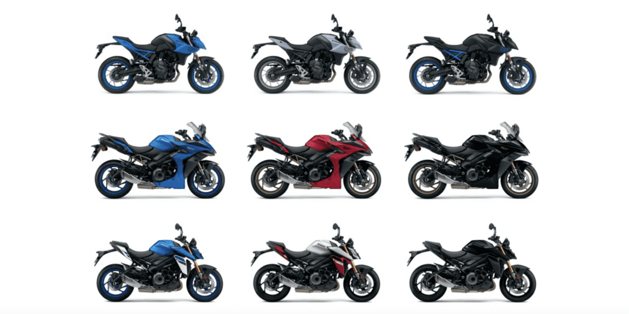 New colours for GSX-8S, GSX-S1000, GSX-S1000GT, & Address 125