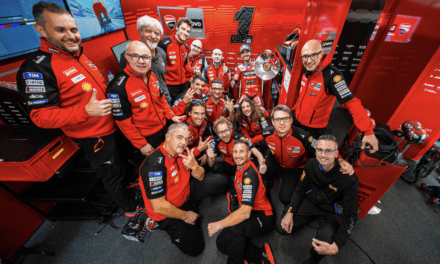 Ducati Lenovo Team on the Australian Grand Prix Podium